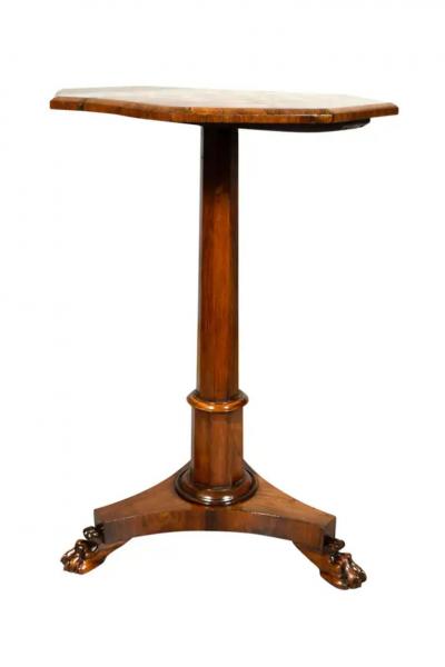 William IV Rosewood Game Top Candle Stand