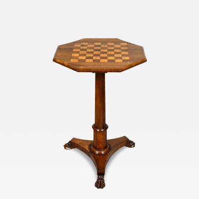 William IV Rosewood Game Top Candle Stand