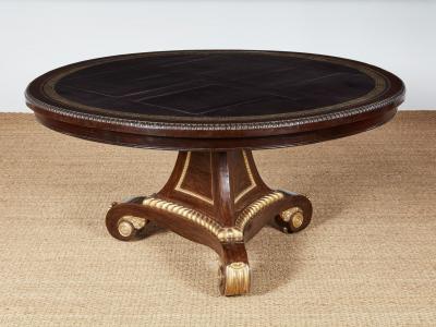 William IV Rosewood and Gilt Center Table