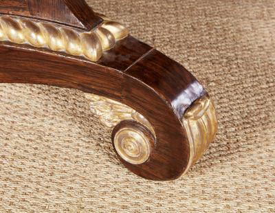 William IV Rosewood and Gilt Center Table
