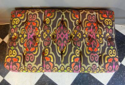 William IV Style Large Ottoman in New ANICHINI Pema Upholstery