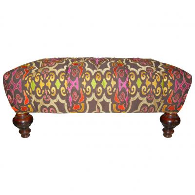 William IV Style Large Ottoman in New ANICHINI Pema Upholstery