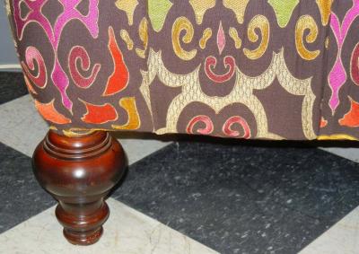 William IV Style Large Ottoman in New ANICHINI Pema Upholstery