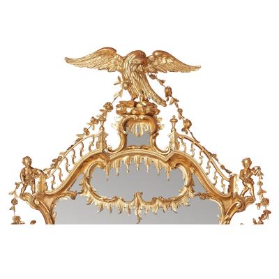 William IV period giltwood overmantle antique English mirror