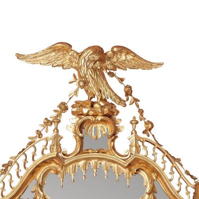 William IV period giltwood overmantle antique English mirror