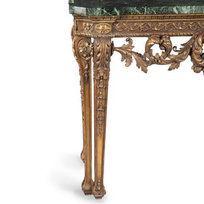 William Kent A pair of late Victorian marble and giltwood console tables