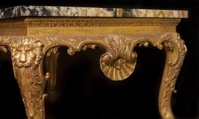 William Kent Important George II Period Giltwood Console Sidetable of Immense Proportions