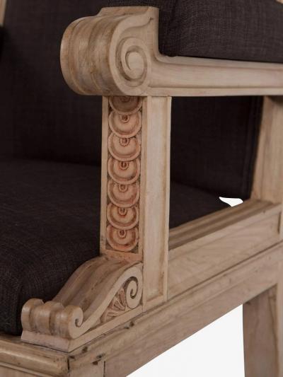 William Kent PAIR OF ENGLISH 1920S BLEACHED WALNUT ARMCHAIRS