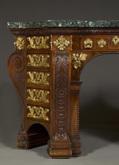 William Kent The Bute Kneehole Table Mahogany and gilt brass mounted kneehole side table