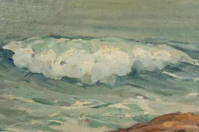 William Lester Stevens Cape Ann Oil On Canvas Painting By Lester Stevens