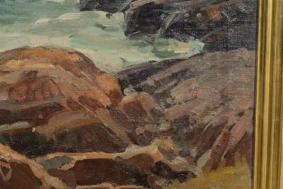 William Lester Stevens Cape Ann Oil On Canvas Painting By Lester Stevens