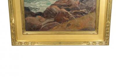 William Lester Stevens Cape Ann Oil On Canvas Painting By Lester Stevens