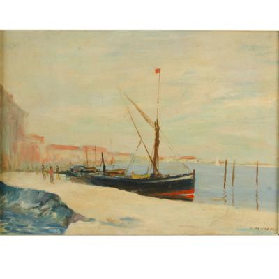 William Lewis Fraser William Fraser British 1856 1921 Harbor Scene