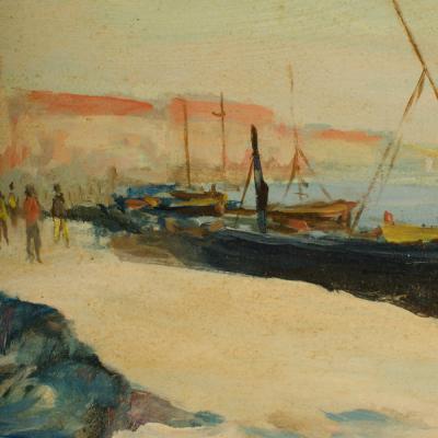 William Lewis Fraser William Fraser British 1856 1921 Harbor Scene