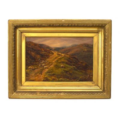William Linnell English Victorian Landscape of Sheep