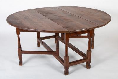 William Mary Period Walnut Gate Leg Table