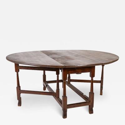 William Mary Period Walnut Gate Leg Table