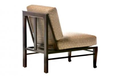 William Pahlmann William Pahlmann Thebes Chairs in New Embroidered Linen Upholstery circa 1964