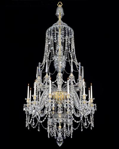 William Parker A HIGHLY IMPORTANT 12 LIGHT ENGLISH CUT GLASS GEORGE III CHANDELIER