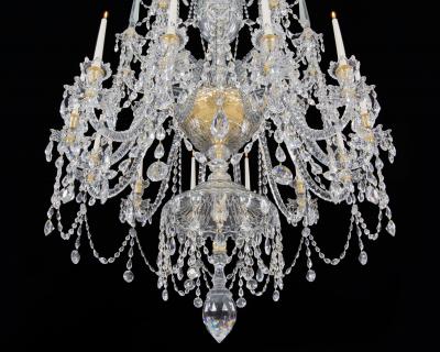 William Parker A HIGHLY IMPORTANT 12 LIGHT ENGLISH CUT GLASS GEORGE III CHANDELIER