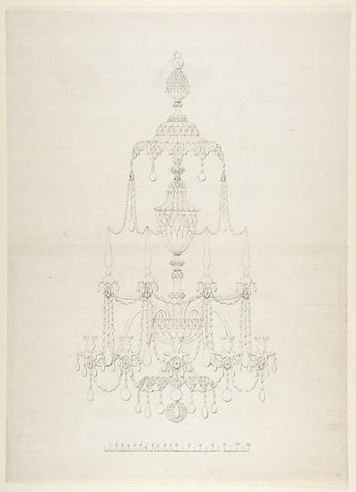 William Parker A HIGHLY IMPORTANT 12 LIGHT ENGLISH CUT GLASS GEORGE III CHANDELIER