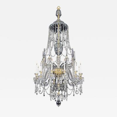 William Parker A HIGHLY IMPORTANT 12 LIGHT ENGLISH CUT GLASS GEORGE III CHANDELIER