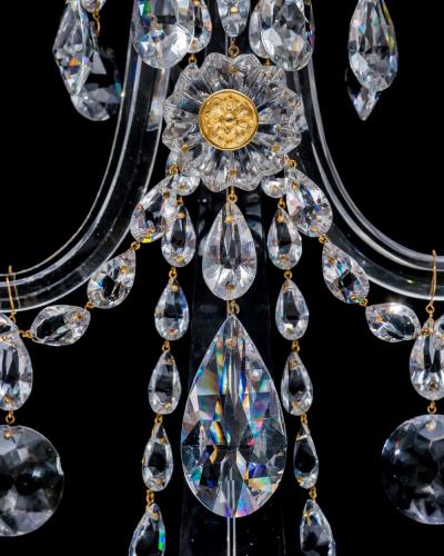 William Parker AN EXCEPTIONAL PAIR OF GEORGE III ORMOLU MOUNTED CUT GLASS WALL LIGHTS