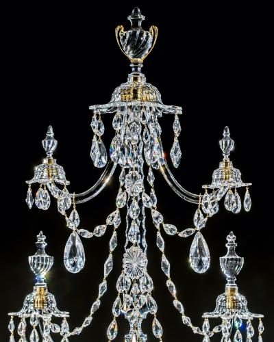 William Parker AN EXCEPTIONAL PAIR OF GEORGE III WEDGWOOD JASPER WARE FIVE LIGHT CANDELABRA