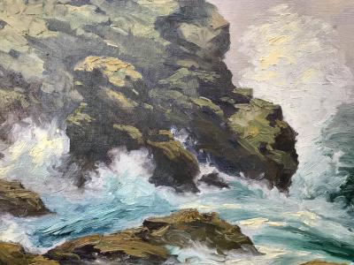 William Reuben Clark Wood Crashing Surf 