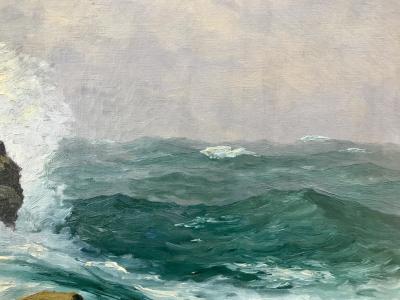 William Reuben Clark Wood Crashing Surf 
