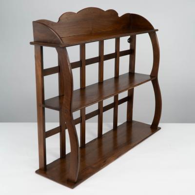 William Richard Lethaby W R Lethaby A Cotswold School Arts Crafts Walnut Waterfall Wall Shelf