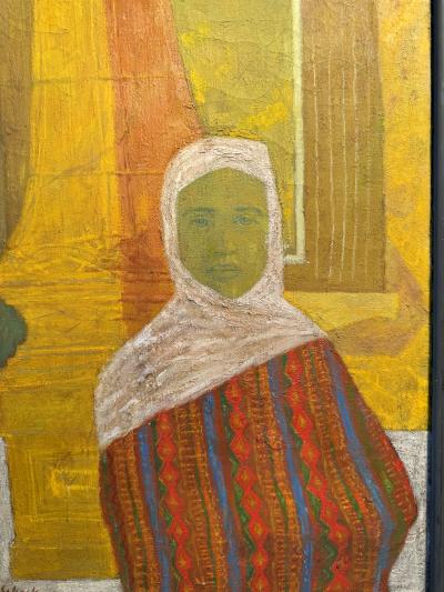 William Schock Obelisk Muslim Woman Hijab Mid Century Architectural Forms Brazilian Artist