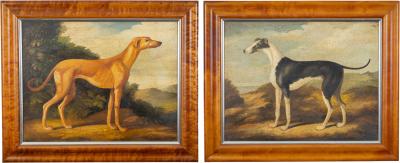 William Skilling Greyhound Paintings by William Skilling 1862 1964 a Pair