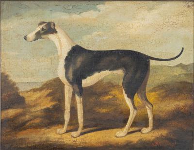 William Skilling Pair of Oil on Canvas Greyhound Paintings