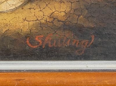 William Skilling Pair of Oil on Canvas Greyhound Paintings