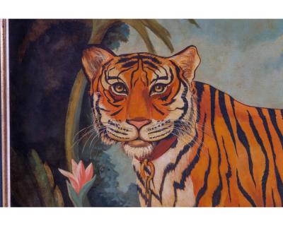 William Skilling William Skilling American British 1862 1964 Tiger Oil on Canvas Painting