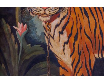 William Skilling William Skilling American British 1862 1964 Tiger Oil on Canvas Painting
