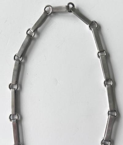 William Spratling Mexican Modern Silver Necklace with Large Hand Pendent William Spratling