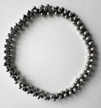 William Spratling Rare Mexican Modern Silver Jewelry Suite Caviar Model William Spratling