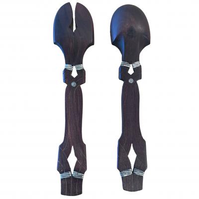 William Spratling Set of Spratling Wood and Silver Salad Servers