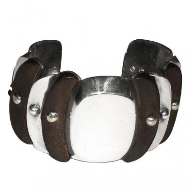 William Spratling William Spratling Silver and Ebony Cuff Bracelet 1940