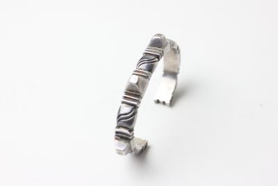 William Spratling William Spratling Sterling Silver Pyramid Cuff Bracelet 1940 Mexico