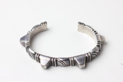 William Spratling William Spratling Sterling Silver Pyramid Cuff Bracelet 1940 Mexico