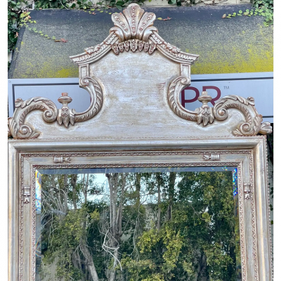 William Switzer 18th C Style Charles Pollock for William Switzer Silver Giltwood Mirror