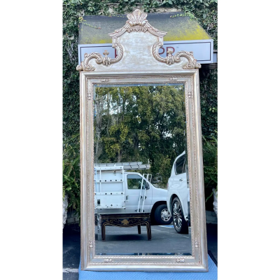 William Switzer 18th C Style Charles Pollock for William Switzer Silver Giltwood Mirror