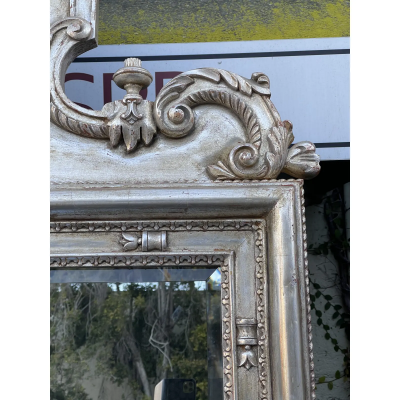 William Switzer 18th C Style Charles Pollock for William Switzer Silver Giltwood Mirror