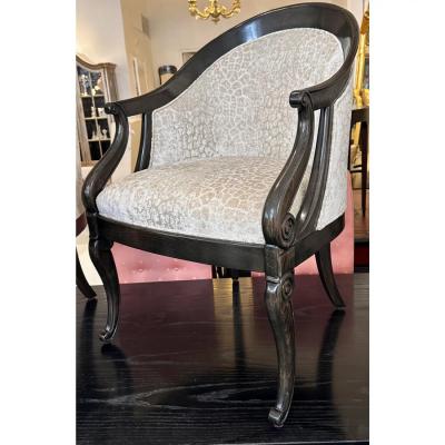 William Switzer Charles X Style Charles Pollock William Switzer Spoon Back Club Chairs