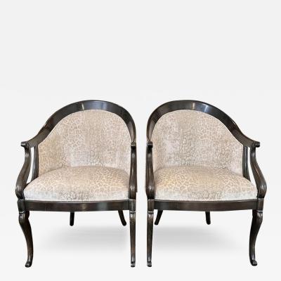 William Switzer Charles X Style Charles Pollock William Switzer Spoon Back Club Chairs