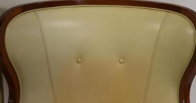 William Switzer Lucien Rollin Collection for William Switzer Leather Wingback Armchair