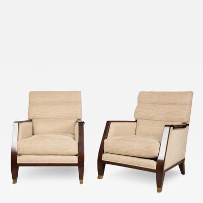 William Switzer Pair of Lucien Rollin for William Switzer Art Deco Club Chairs